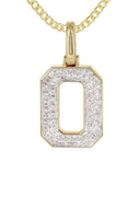 10K Yellow Gold | #0 Diamond Pendant & Cuban Chain | 0.49 Carats