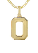 10K Yellow Gold | #0 Diamond Pendant & Cuban Chain | 0.49 Carats