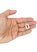 10K Yellow Gold | #0 Diamond Pendant & Cuban Chain | 0.49 Carats