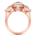 Three Stone Diamond EngagementRing Vanessa 14K Rose Gold