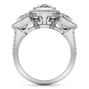 Three Stone Engagement Ring Vanessa 14K White Gold