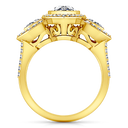 Three Stone Diamond Engagement Ring Vanessa 14K Yellow Gold