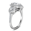 Three Stone Engagement Ring Vanessa 14K White Gold