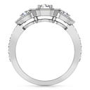 Round Diamond Three Stone Engagement Ring Giselle 14K White Gold