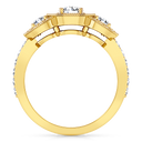 Three Stone Diamond Engagement Ring Giselle 14K Yellow Gold