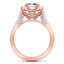 Halo Diamond Cushion Cut Engagement Ring Coco 14K Rose Gold