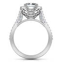 Halo Cushion Cut Diamond Engagement Ring Coco 14K White Gold