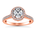 Halo Diamond Engagement Ring Milana 14K Rose Gold