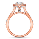 Halo Diamond Engagement Ring Milana 14K Rose Gold