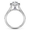 Round Diamond Halo Engagement Ring Milana 14K White Gold