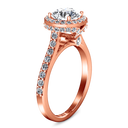 Halo Diamond Engagement Ring Milana 14K Rose Gold