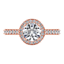Halo Diamond Engagement Ring Milana 14K Rose Gold