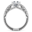 Solitaire Princess Cut Diamond Engagement Ring Rowan 14K White Gold