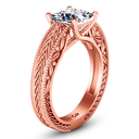 Solitaire Diamond Engagement Ring Rowan 14K Rose Gold