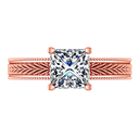 Solitaire Diamond Engagement Ring Rowan 14K Rose Gold