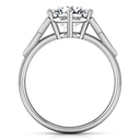Round Diamond Solitaire Engagement Ring Fiona Celtic Knot 14K White Gold