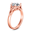 Solitaire Diamond Engagement Ring Fiona Celtic Knot 14K Rose Gold