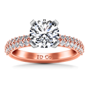 Pave Diamond Engagement Ring Gardenia 14K Rose Gold