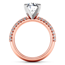 Pave Diamond Engagement Ring Gardenia 14K Rose Gold