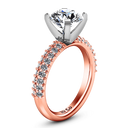 Pave Diamond Engagement Ring Gardenia 14K Rose Gold