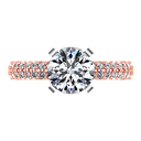 Pave Diamond Engagement Ring Gardenia 14K Rose Gold