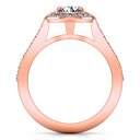 Halo Diamond Engagement Ring Violet 14K Rose Gold