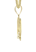 10K Yellow Gold Franco Chain & 100 Pendant | Appx. 14.8 Grams
