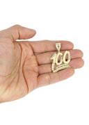 10K Yellow Gold Franco Chain & 100 Pendant | Appx. 14.8 Grams
