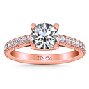 Pave Diamond Engagement Ring Zoe 14K Rose Gold