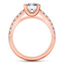 Pave Diamond Engagement Ring Zoe 14K Rose Gold