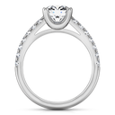 Round Diamond Pave Engagement Ring Zoe 14K White Gold