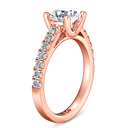 Pave Diamond Engagement Ring Zoe 14K Rose Gold