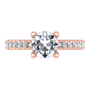 Pave Diamond Engagement Ring Zoe 14K Rose Gold