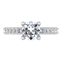Round Diamond Pave Engagement Ring Zoe 14K White Gold