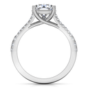 Pave Cushion Cut Diamond Engagement Ring Dahlia 14K White Gold