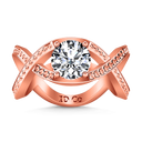 Solitaire Diamond Engagement Ring Solagne 14K Rose Gold