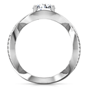 Round Diamond Solitaire Engagement Ring Solagne 14K White Gold