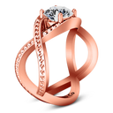 Solitaire Diamond Engagement Ring Solagne 14K Rose Gold