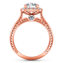 Halo Diamond Engagement Ring Heather 14K Rose Gold