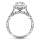 Round Diamond Halo Engagement Ring Heather 14K White Gold