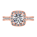 Halo Diamond Engagement Ring Heather 14K Rose Gold