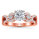Pave Diamond Engagement Ring Chloe 14K Rose Gold