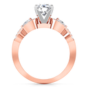 Pave Diamond Engagement Ring Chloe 14K Rose Gold