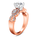Pave Diamond Engagement Ring Chloe 14K Rose Gold