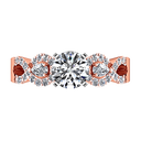 Pave Diamond Engagement Ring Chloe 14K Rose Gold