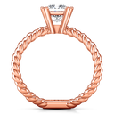 Solitaire Diamond Princess Cut Engagement Ring Infinity 14K Rose Gold