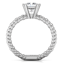 Solitaire Princess Cut Diamond Engagement Ring Infinity 14K White Gold