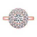 Halo Diamond Engagement Ring Mandy 14K Rose Gold