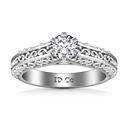 Round Diamond Solitaire Engagement Ring Whitney 14K White Gold