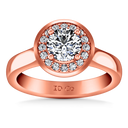 Halo Diamond  Engagement Ring Erica 14K Rose Gold
